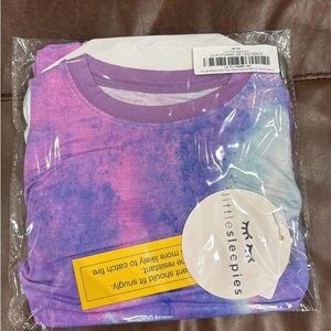 Little Sleepies Purple Watercolor Two Piece 12-18 months